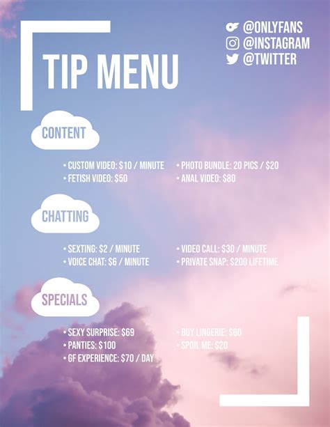 tip menu ideas|I need to make a tip menu. Anybody have any tips or could ...